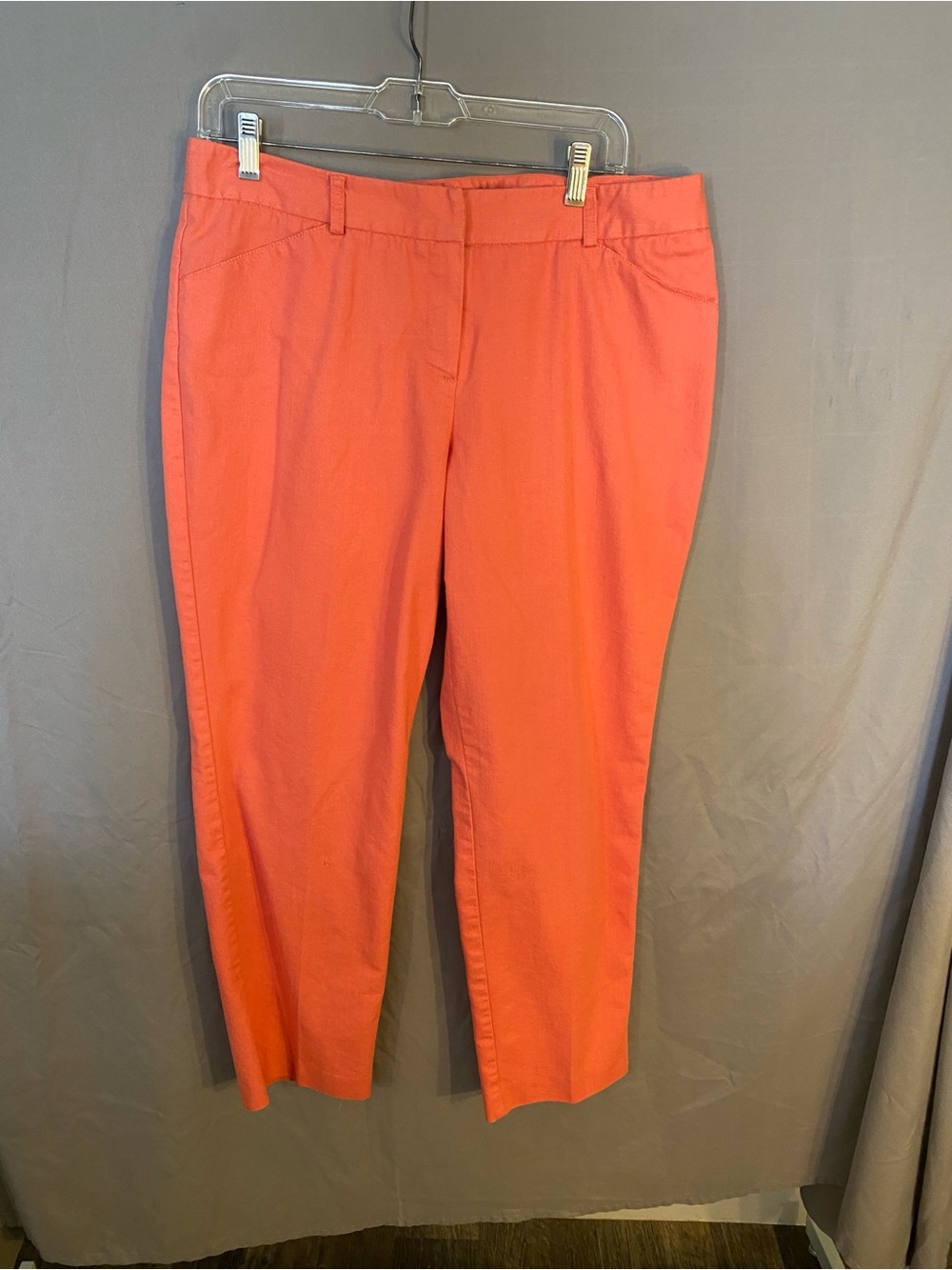 Larry Levine Coral Ankle-Length Straight-Leg Pants
